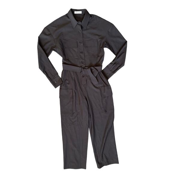 The Frankie Shop Suzie Jumpsuit in Chocolate Brown Wool Blend Size Medium - Picture 1 of 10